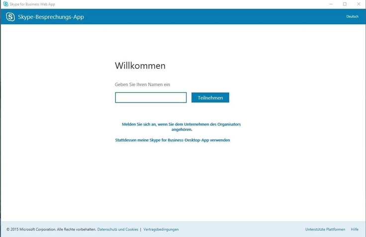 Skype for Business Web App